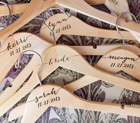 Personalized wooden hangers