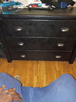 3 row dresser a little damaged on the top sides