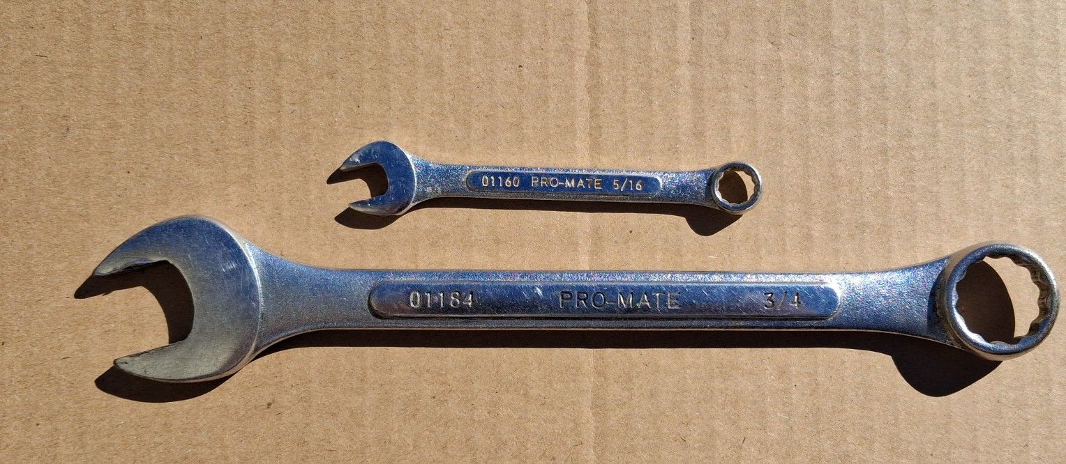 Pro-mate Combination Wrenches 5/16" And 3/4"