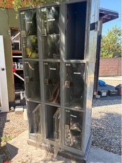 9 Door Clear Electronic lock Locker