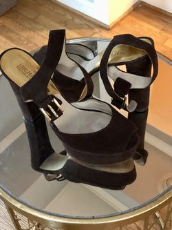 Michael Kors Porter Brown Suede Platform Sandal () for Sale in White  Oak, MD - OfferUp