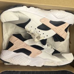 Kids Nike Huarache Run (GS) Grey Fog White and Pink Foam - 6.5Y
