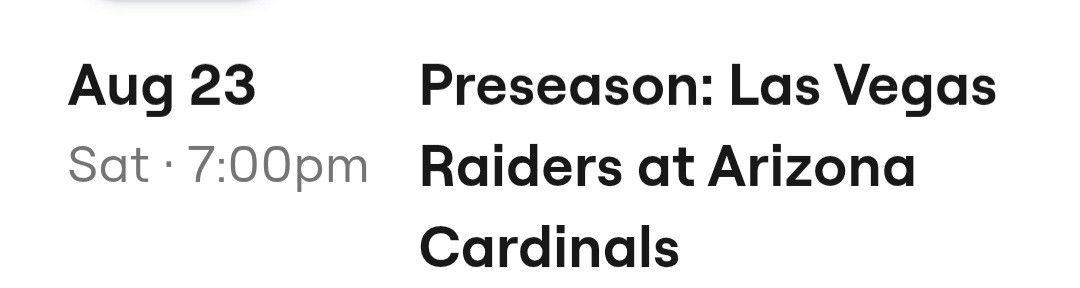 Cardinals Vs Raiders