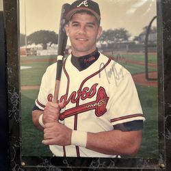 Javy Lopez #8 Braves photo Plaque 