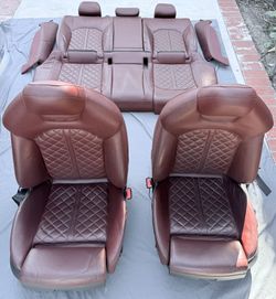 2017 Audi S6 Complete Seat Set – Arras Red Valcona Leather (Diamond Stitch)
