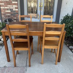 Wooden Table & Chairs Set
