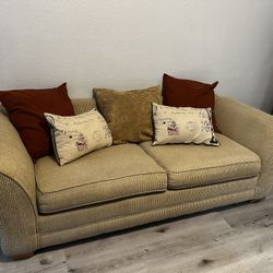 Corduroy Tan Couch 
