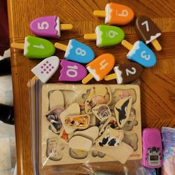 Counting Popsicles And 3 Animal Puzzles