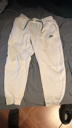 nike tech pants all white