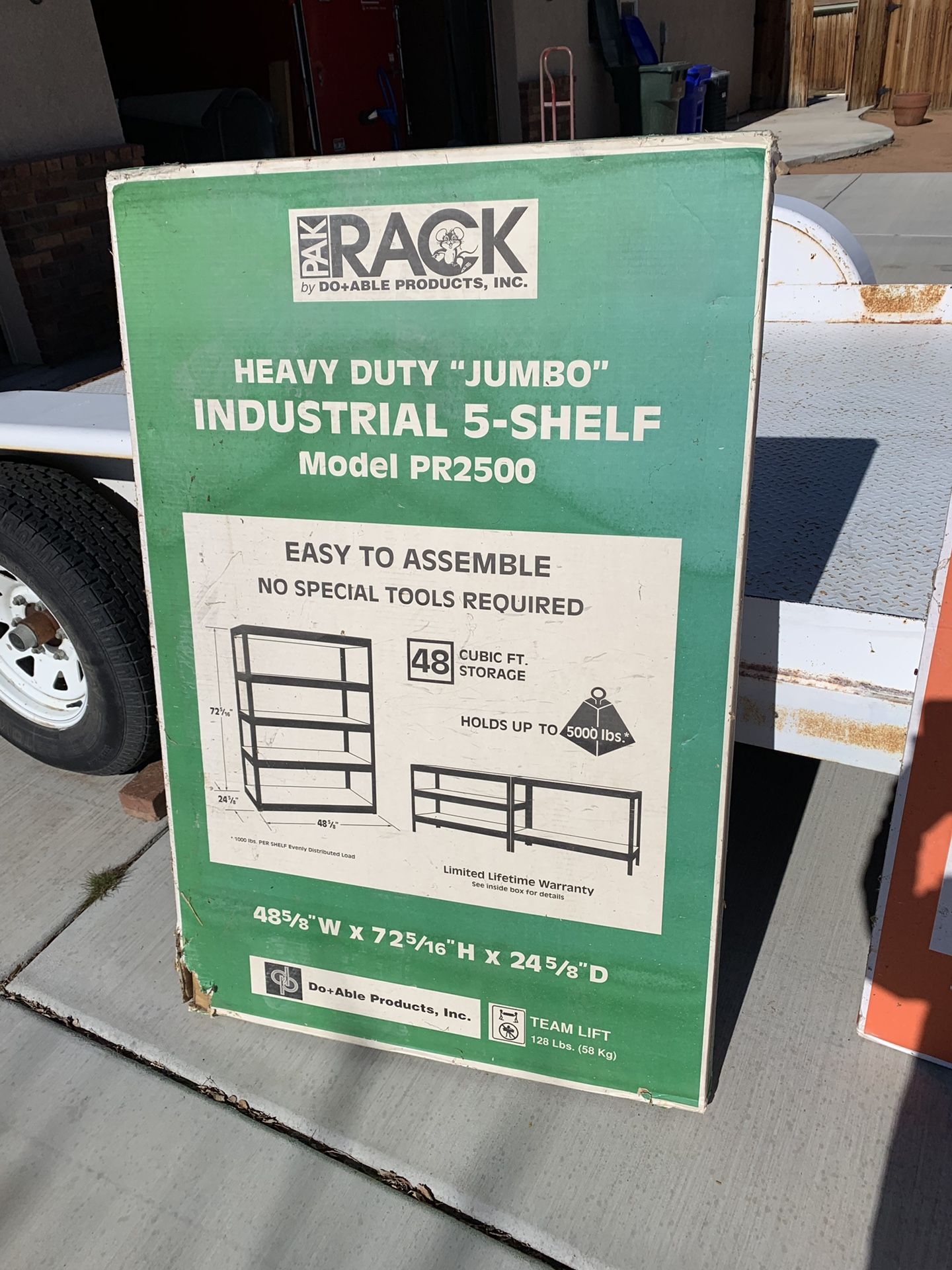 Pak Rack Jumbo 5-Shelving Unit Storage