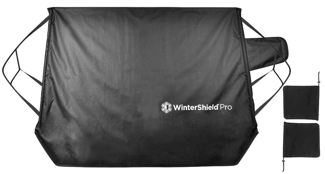 WinterShield Pro Snow, Ice and Frost Protection for Your Windshield, Wipers & Side View Mirrors (Standard, Black) 