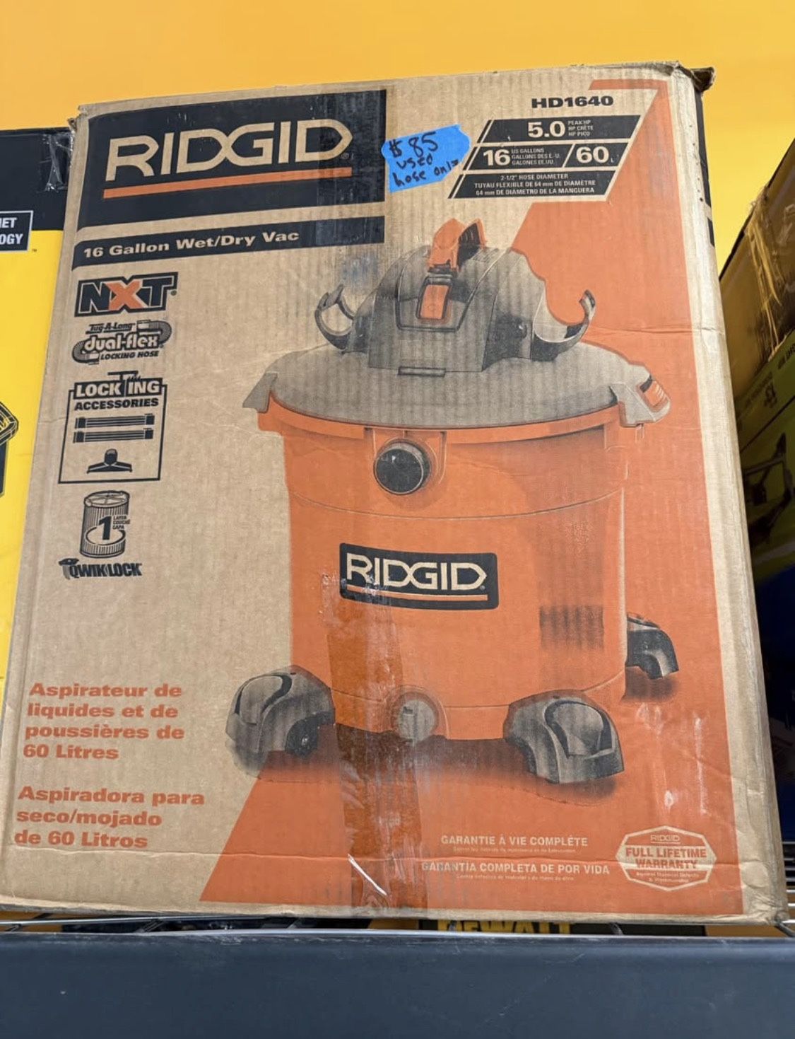 RIDGID 16 Gal. 5.0 Peak HP NXT Shop Vacuum Wet Dry Vac