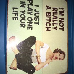 Large tin sign only $10 firm