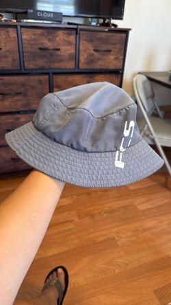 GRAY SURF BUCKET HAT Summer Beach Wind Cup Size M/L