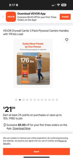 Vevor Load-bearing 176lbs Max