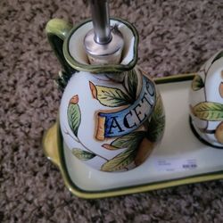 Hand Painted Italian Oil/Vinegar Dispensers