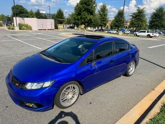 2012 Honda Civic Si Sedan Blue Hit in right side quarter need repair