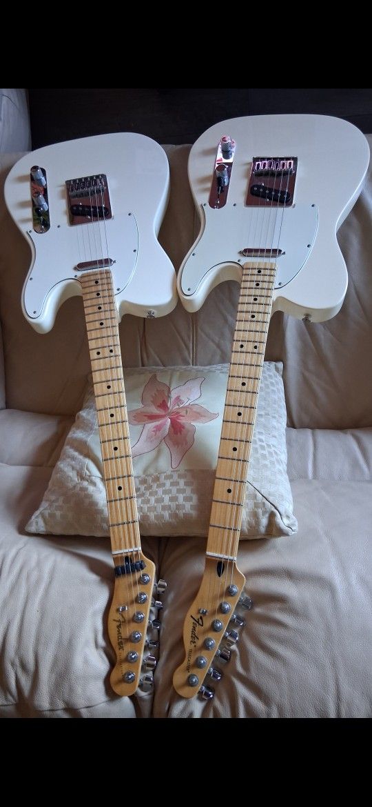 Two Awesomely Cool Telecasters, Great Shape, Performing Great Fender Sounds: $1,000 Takes Both Two MiM Beauties Or Trade Your US Stratocaster
