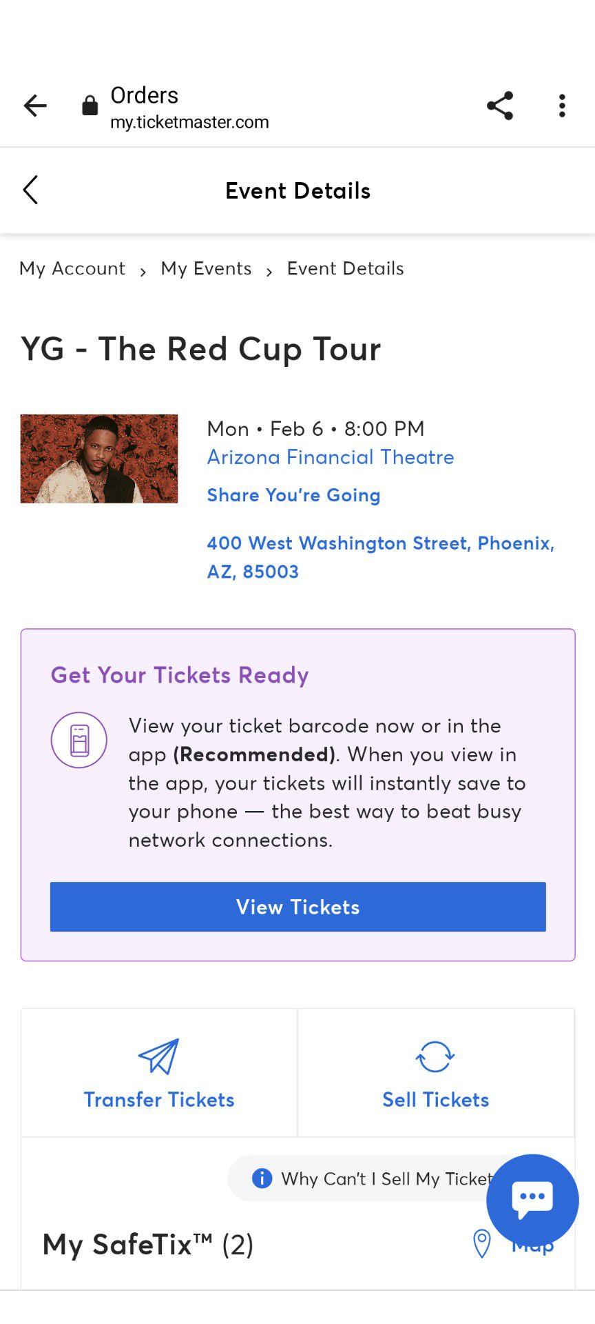 YG - The Red Cup Tour 2 Tickets