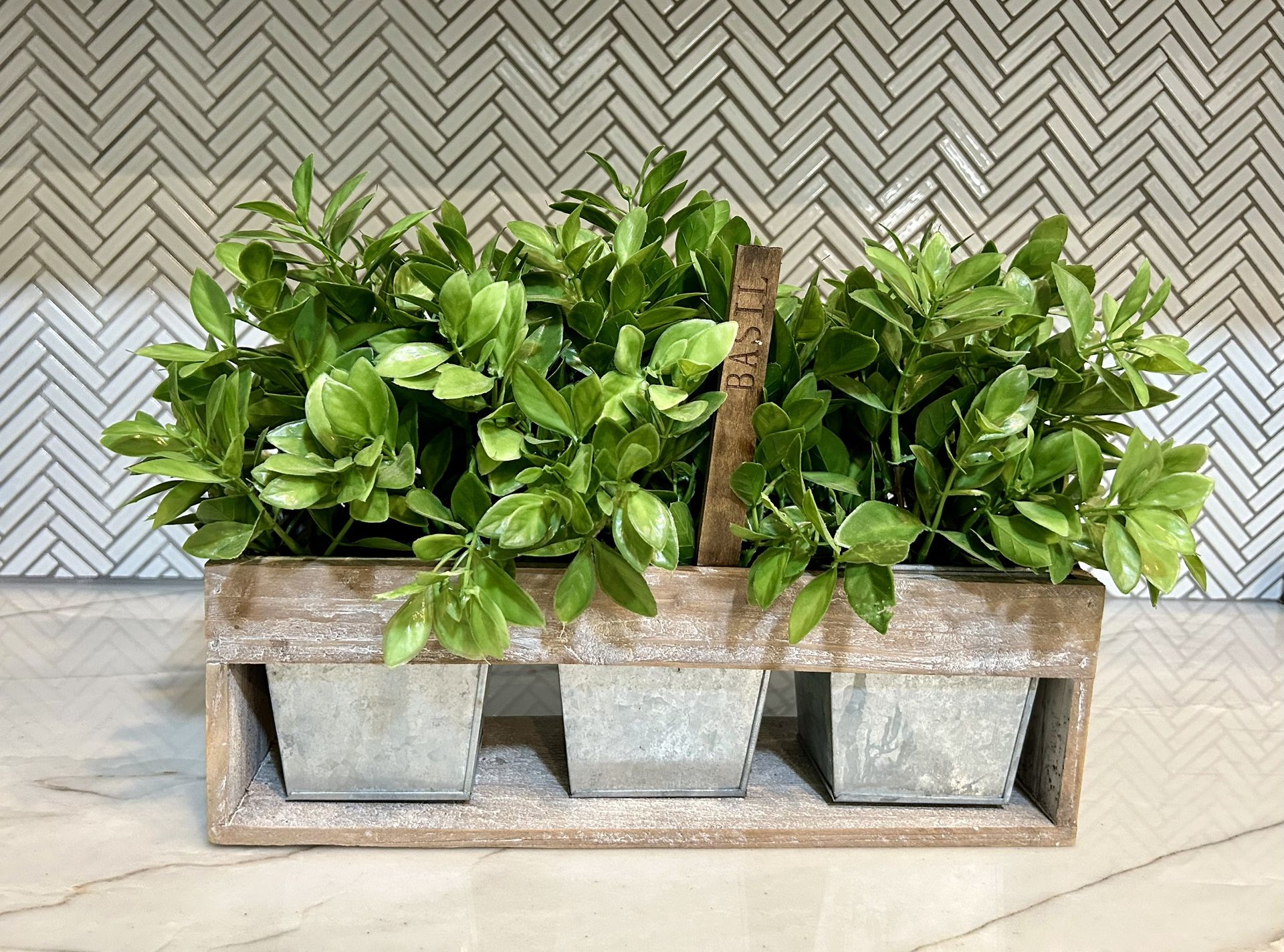 Faux Basil Plant