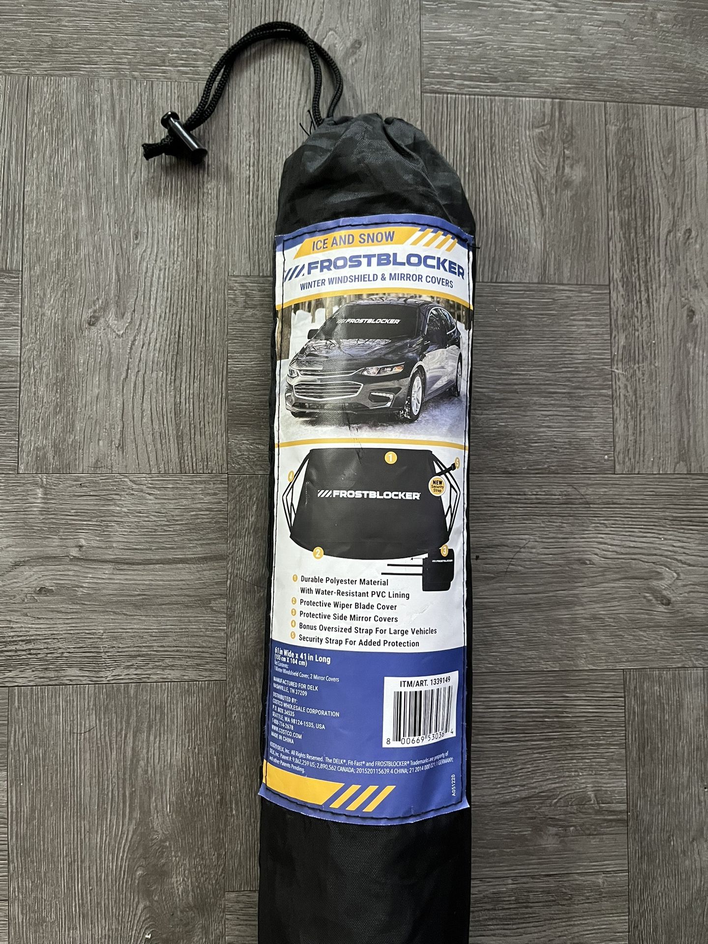 NEW - Winter Windshield Cover Frost Blocker Mirror Covers Storage Pouch Ice Snow