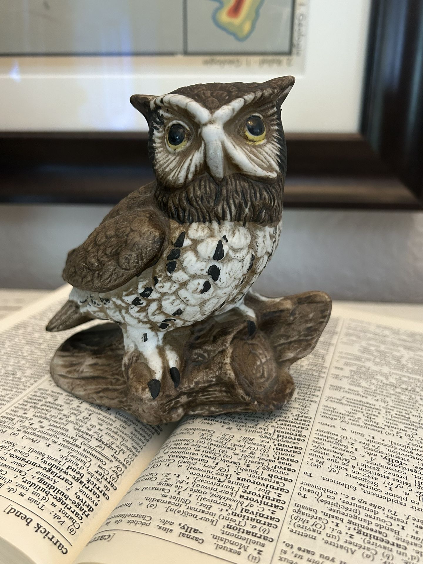 Vintage Ceramic Owl Figurine By HOMCO