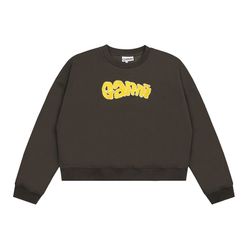 Garni Grey Plus Welvet Round Neck Sweatshirt