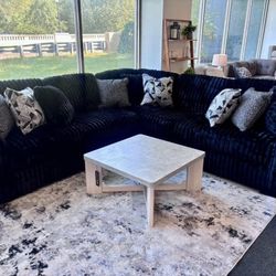 Black Corduroy Sectional