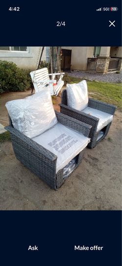 2 Patio chairs patio furniture set outdoor patio furniture underneath storage pet friendly patio chairs 🚚🛺🚎🆕