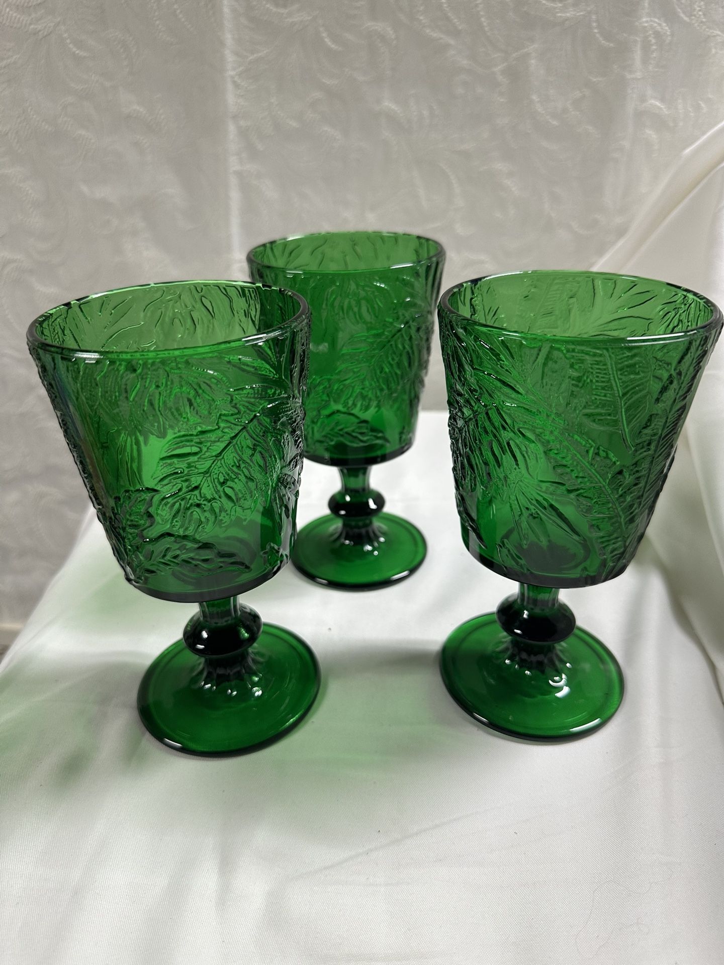 Set Of 3 Vintage Water/Wine Goblets