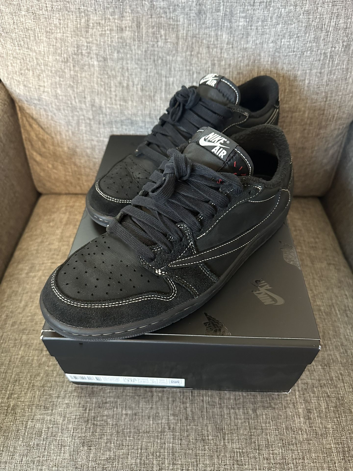 Air Jordan 1 Retro Low OG SP Travis Scott Black Phantom Size 10.5 $665