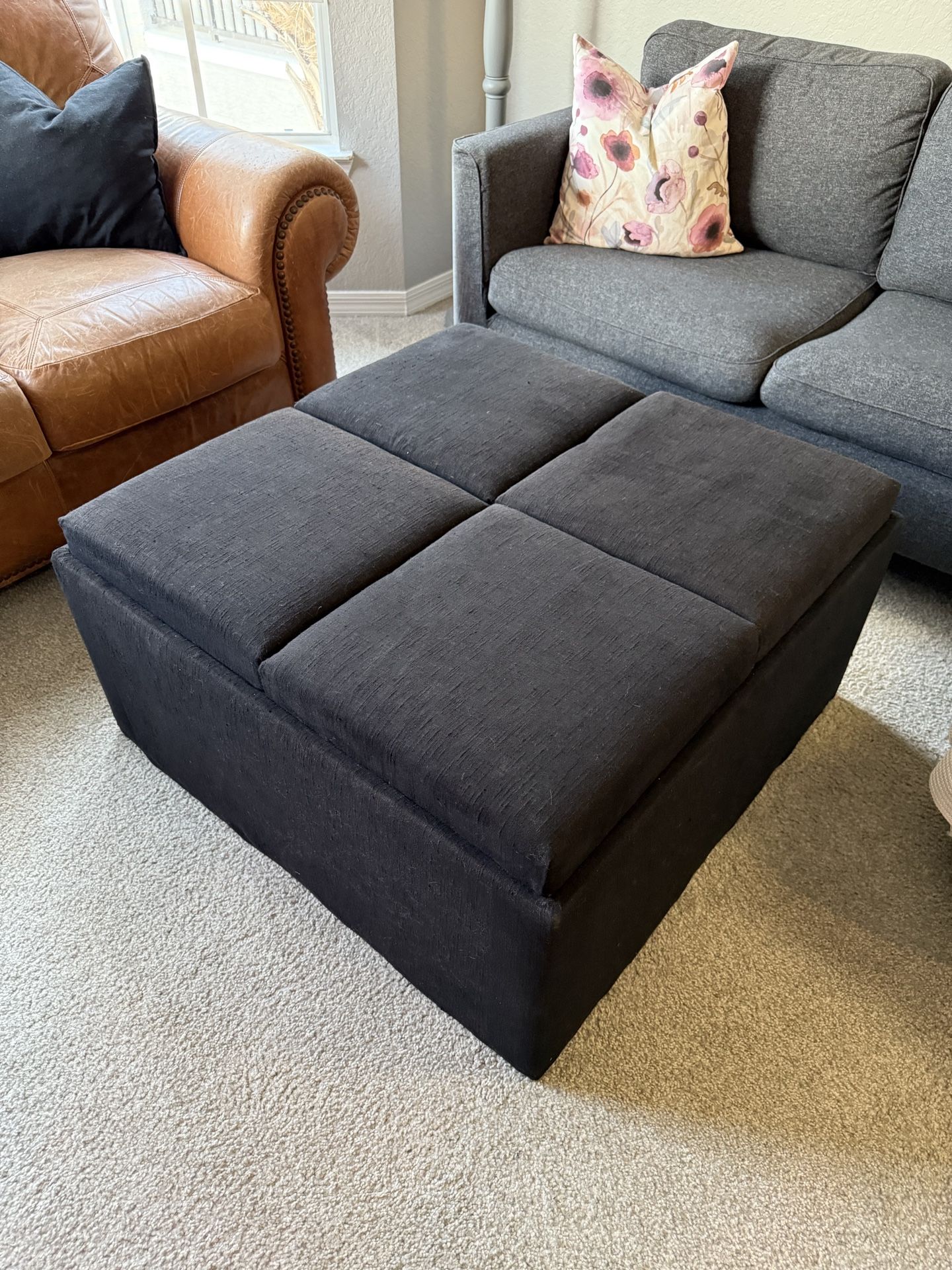 Ottoman w/ Storage & Stools