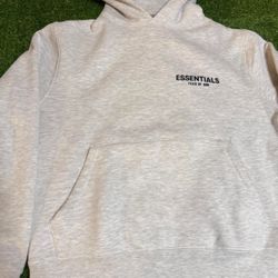 🔥 FEAR OF GOD ESSENTIALS HOODIE – LIGHT OATMEAL – XXS (NEW)