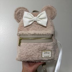 Disney - Fluffy Faux Fur Brown Loungefly Backpack