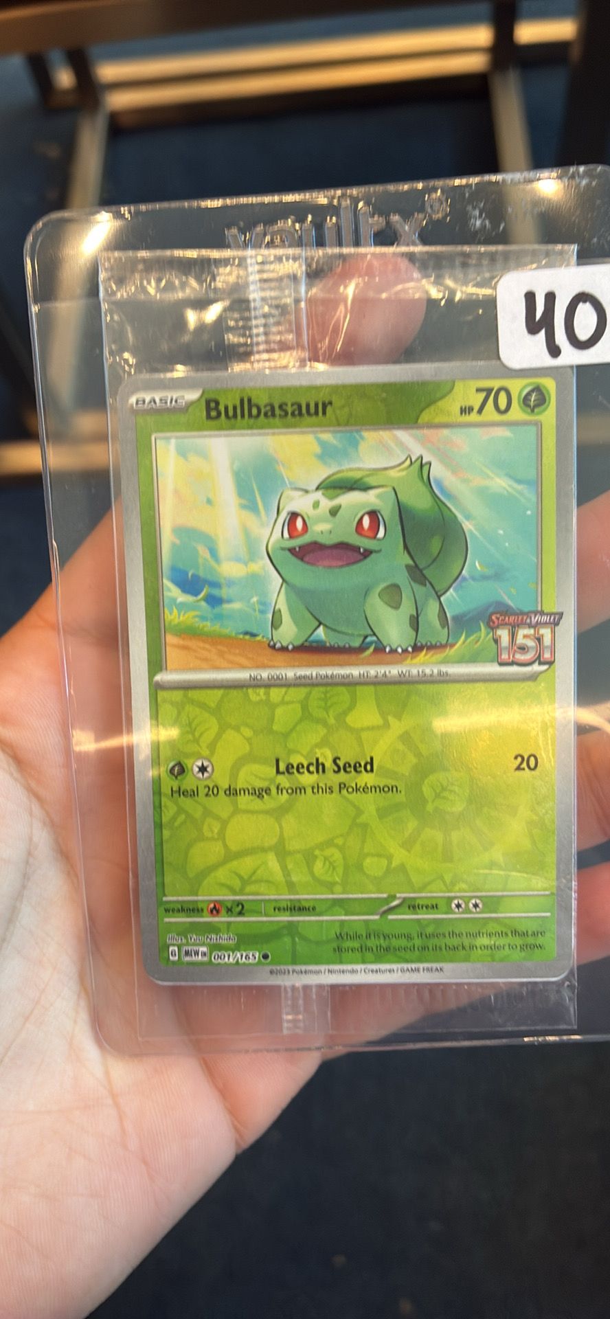 Bulbasaur promo 151 stamp sealed