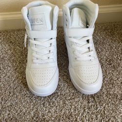 Sneaker Wedges High Top All White