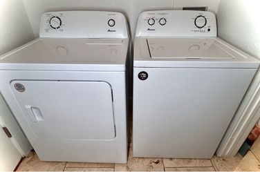 Cleaned & Tested Amana Top-Load Washer & Electric Dryer Set – Excellent Condition!