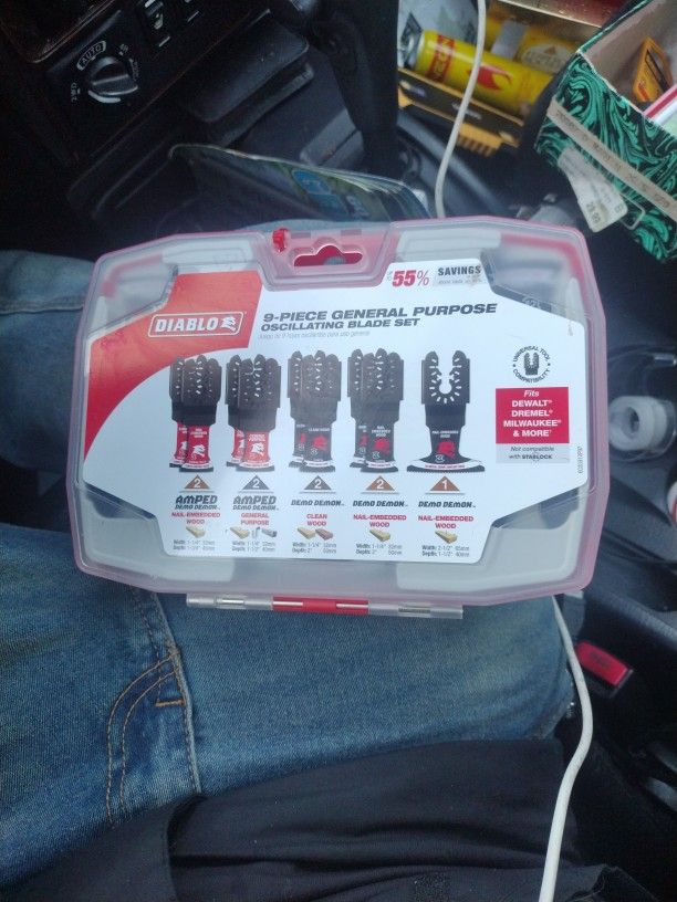 9 Piece General Purpose Oscillating Blade Set 