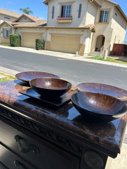 5-Piece Bronze Sunburst Dinnerware Set