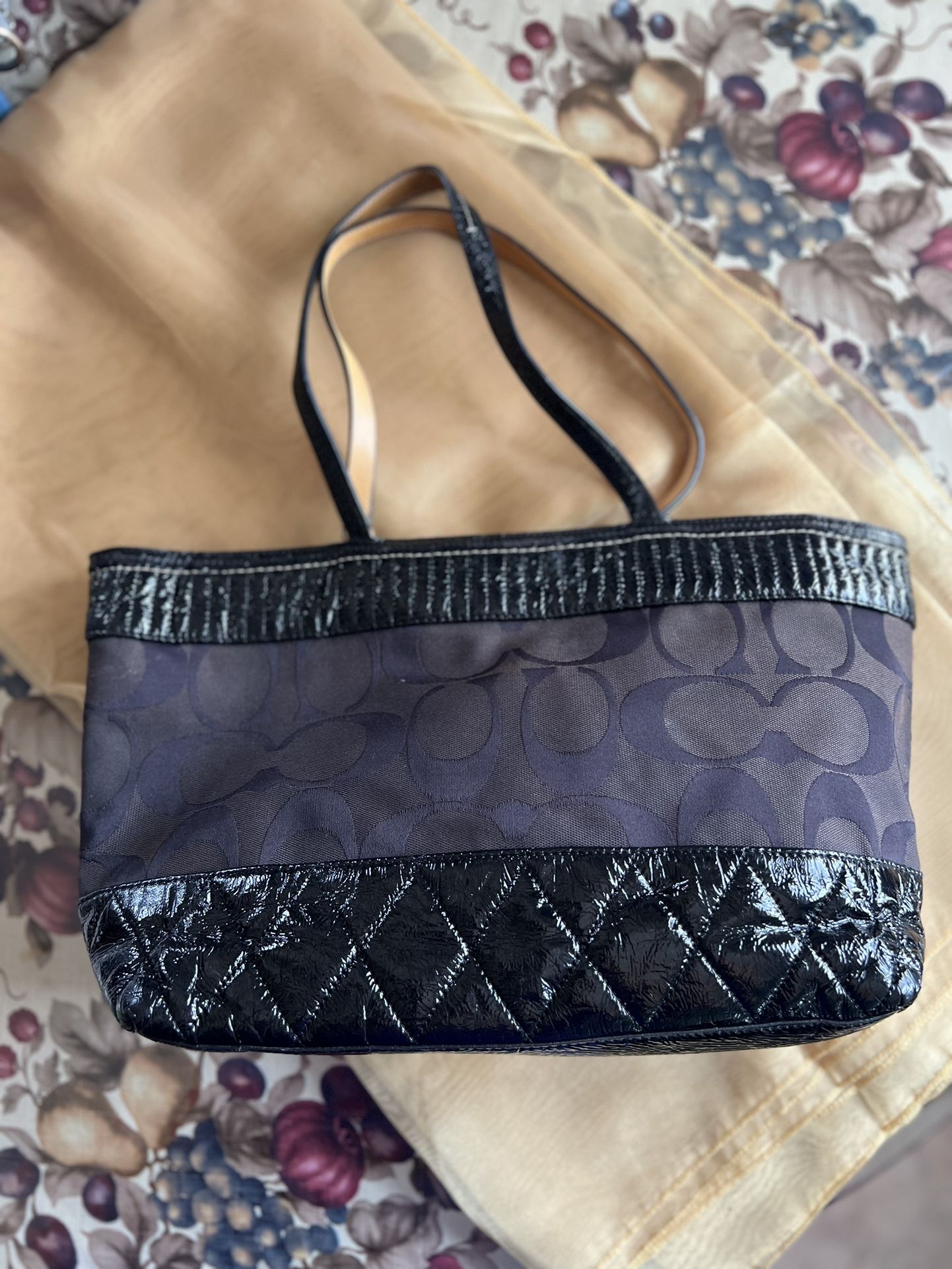 COACH Poppy Glam Glossy Tote