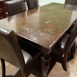 Sturdy Wood Dining Table 