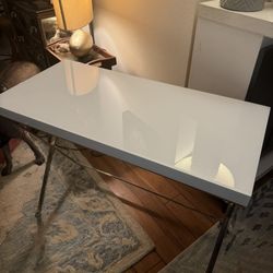 White & Silver Vanity Table / Desk