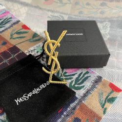 Yves Saint Laurent Gold Brooch 