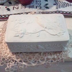 Vintage Porcelain Music Box "Hour Of Power Sparrows Club"