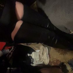 Leather stiletto Chap boots