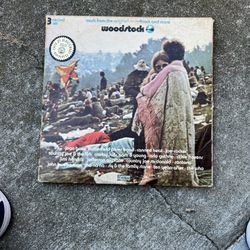 Wood Stock 3 Piece vinyl / Legendary Music And Art Work Is Great To Display On Wall