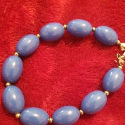 Vintage Cornflower Blue Stone Bracelet