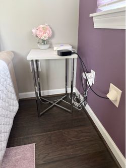 Elegant white side table