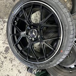 Mercedes 18” New Amg Style Rims New Tires Set C300 C250 Cla E350
