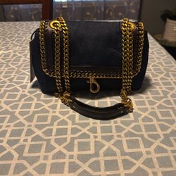 Rebecca Minkoff denim crossbody bag Color Blue Brown 